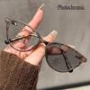 Men Women New Fashion Photochromic Myopia Glasses Retro Cat Eye Near Sight Eyewear Color Changing Minus Diopter Sunglasses