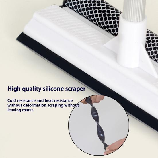 Многофункциональный скребок для окон, телескопический, со съемной длинной ручкой, двухсторонний скребок для окон, очиститель, инструмент для чистки, товары для дома