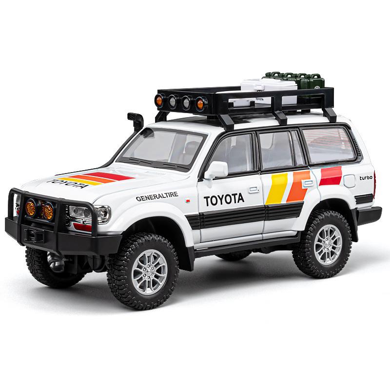 1/24 TOYOTA Land Cruiser LC80 внедорожник литой миниатюрный автомобиль металлический масштаб модель автомобиля звук и свет детская игрушечная коллекционная машина