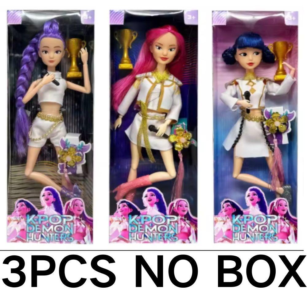 %@Kpop Охотники на демонов Фигурка Игрушка Derpys Тигр Руми Мира Зои Sussy Тематическая песня Цветных огней для фанатов Рождественские подарки