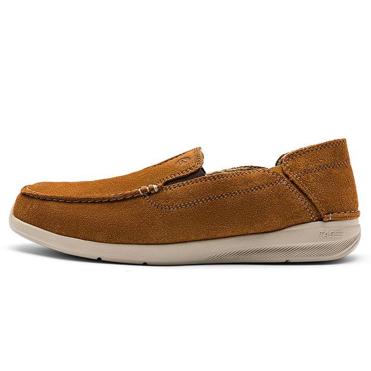 Clarks Двухслойная Коровья Кожа Слипоны Дышащие Удобные Повседневные Туфли Мужские кроссовки Коричневый 261686477