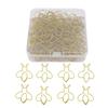 80Pcs Cartoon Bee Paper Clips Cute Shaped Fun Bookmarks with Transparent Box School Supplies Gold