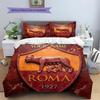 Custom Name,AS Roma Pattern Bedding Home Decoration Birthday Gift ( 1 duvet cover + 2 pillowcase, without core),fan merchandise.