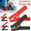 2Pcs Car Battery Clamp 500-1000Amp Pure Copper Battery Alligator Clip Heavy Duty Jump Lead Clip Insulated Battery Crocodile Clip