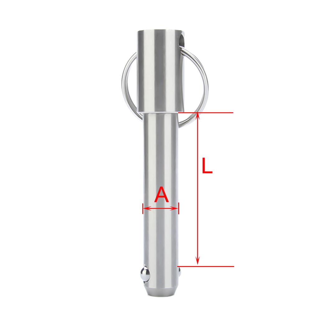 Dia 5~25mm Usable Length 10~100mm Spring Pins All Stainless Steel Pin Quick Release Pin Ball Lock Pins With Ring