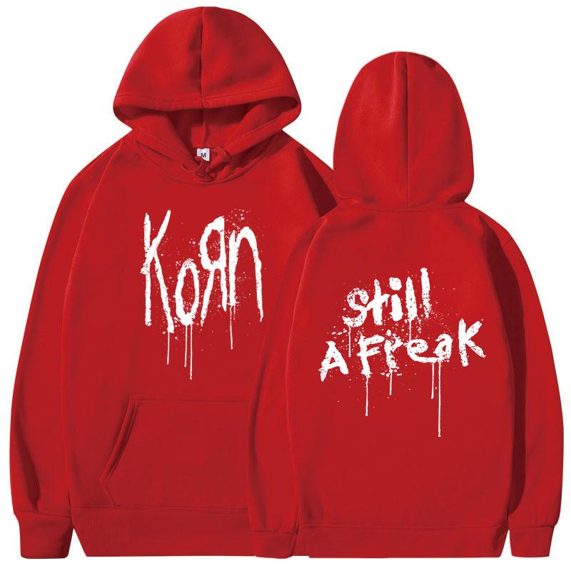 Korn Music Concert Rock Band WORLD TOUR Hoodie Мужская винтажная металлическая готическая свободная толстовка с капюшоном
