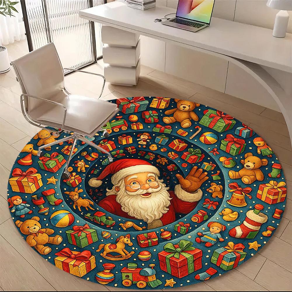 Merry Christmas Office Chair Mat Rug Nonslip Christmas Gifts Carpet Floor Mat Design For Home Gift Living Room Bedroom Office Decor