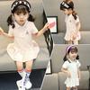 Summer Casual Baby Girls Cartoon Animal Pattern Short Sleeve Dress Kids Toddler Pageant Sundress