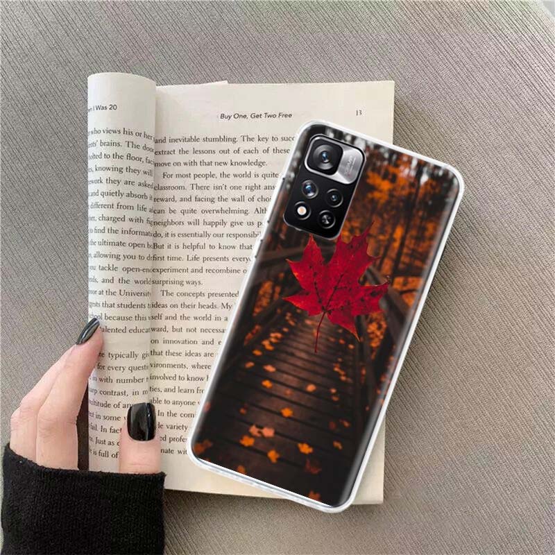 Осенние листья, красные кленовые листья Чехол для телефона Для Xiaomi Redmi Note 14 Pro 12 Plus 12S 10 11 Pro 4G 5G 9T 9S 8T 10S 11T 11S 11E 9 8