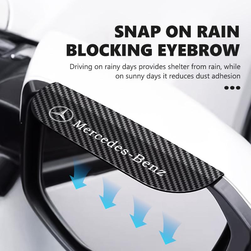 AABGR1 2PCS Car Rearview Mirror Rain Eyebrow Protector Auto Decoration Accessories For Benz Exclusive AMG SPRINTER V CLASS VIANO W124