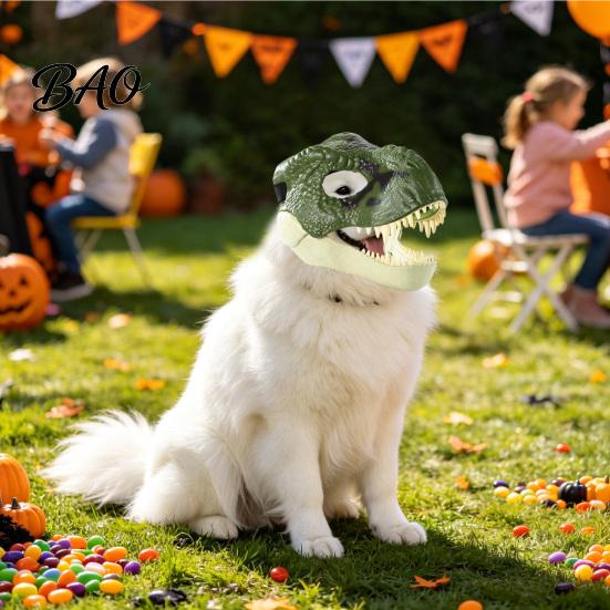 Theme Party Dress Up Supplies Realistic Dinosaur Mask, Moving Jaw Costume Mask for Human Kids Pet, Novelty Cosplay Halloween Prank Dress?Up