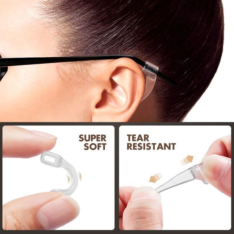 20 Pairs Non-slip Ear Hook Glasses Eyeglasses Temple Tips Grips Adjustable for Sunglasses Reading Glasses Eyewear Child Sleeve