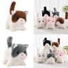Meowing and Walking Electric Cat Toy Interactive Plush Pet Realistic Stuffed Animal Birthday Gifts for Boys and Girls