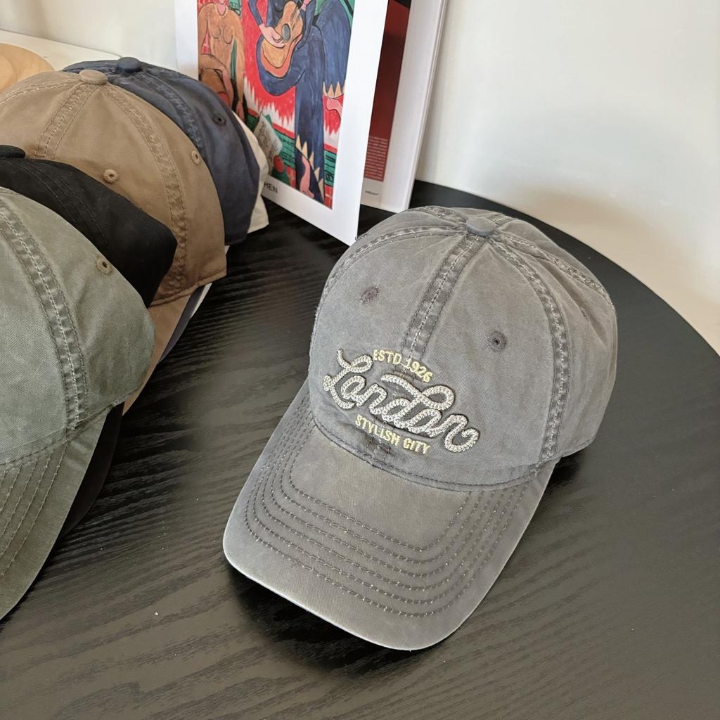 Вышитая Кепка-Snapback с Буквой Для Женщин Панк Винтаж Бейсболка Летняя Весенняя Хлопок Унисекс Козырек Кепки