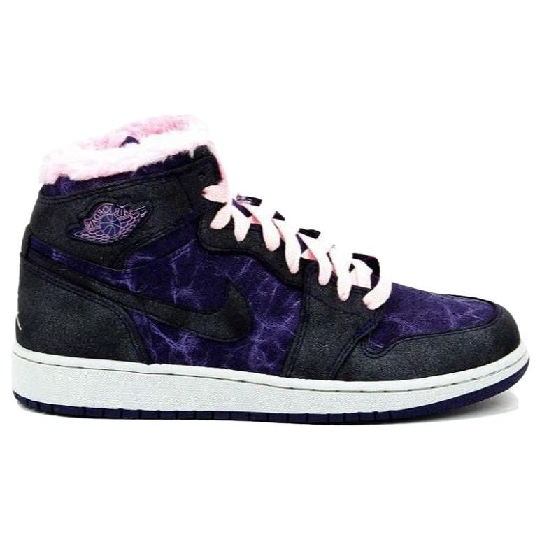 Детские кроссовки Air Jordan 1 Retro Hi Prem GS Imperial Purple Liquid-Pink-Purple-Earth 535804-509