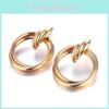 Elegant Alloy Geometric Earrings For Women Trendy Street Style Fashion Jewelry