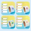 60Pcs/Roll Cartoon Name Sticker Self-adhesive Tag Sticker Portable Labels Sticker