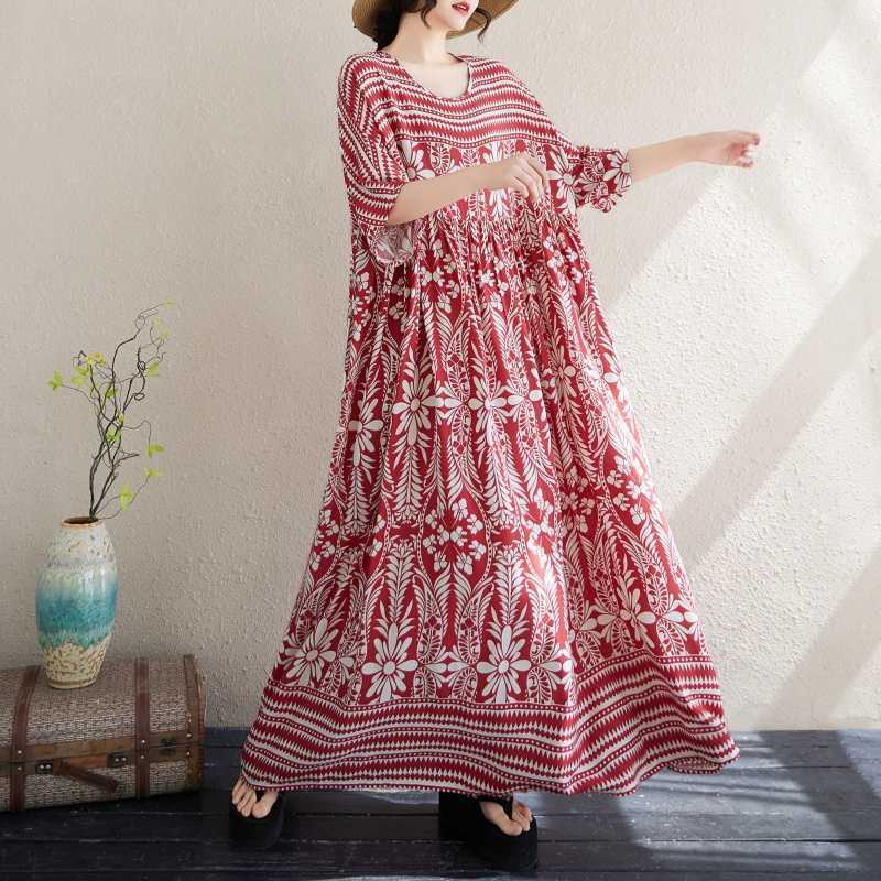 Новое женское свободное платье в стиле бохо