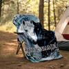 1PC Custom Name Horses Winter Wonderland flannel blanket versatile,all-season throw suitable for the living room,bedroom,camping,travel,and gift
