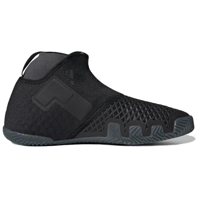 adidas Женские кроссовки Stycon Laceless для грунтовых кортов, основные черные/металлик ночной, FV2782