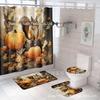 Комплект водонепроницаемых, устойчивых к плесени занавесок для душа с тыквой и кленовым листом на День благодарения - занавеска для разделительной двери без проколов для ванной комнаты