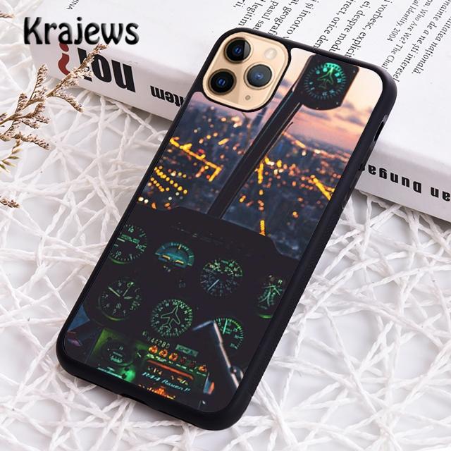 Krajews Cool Airplane Cockpit Phone Case Cover For IPhone 18 17 Air 16 15 14 plus 11 12 13 pro max Plus coque Shell Fundas