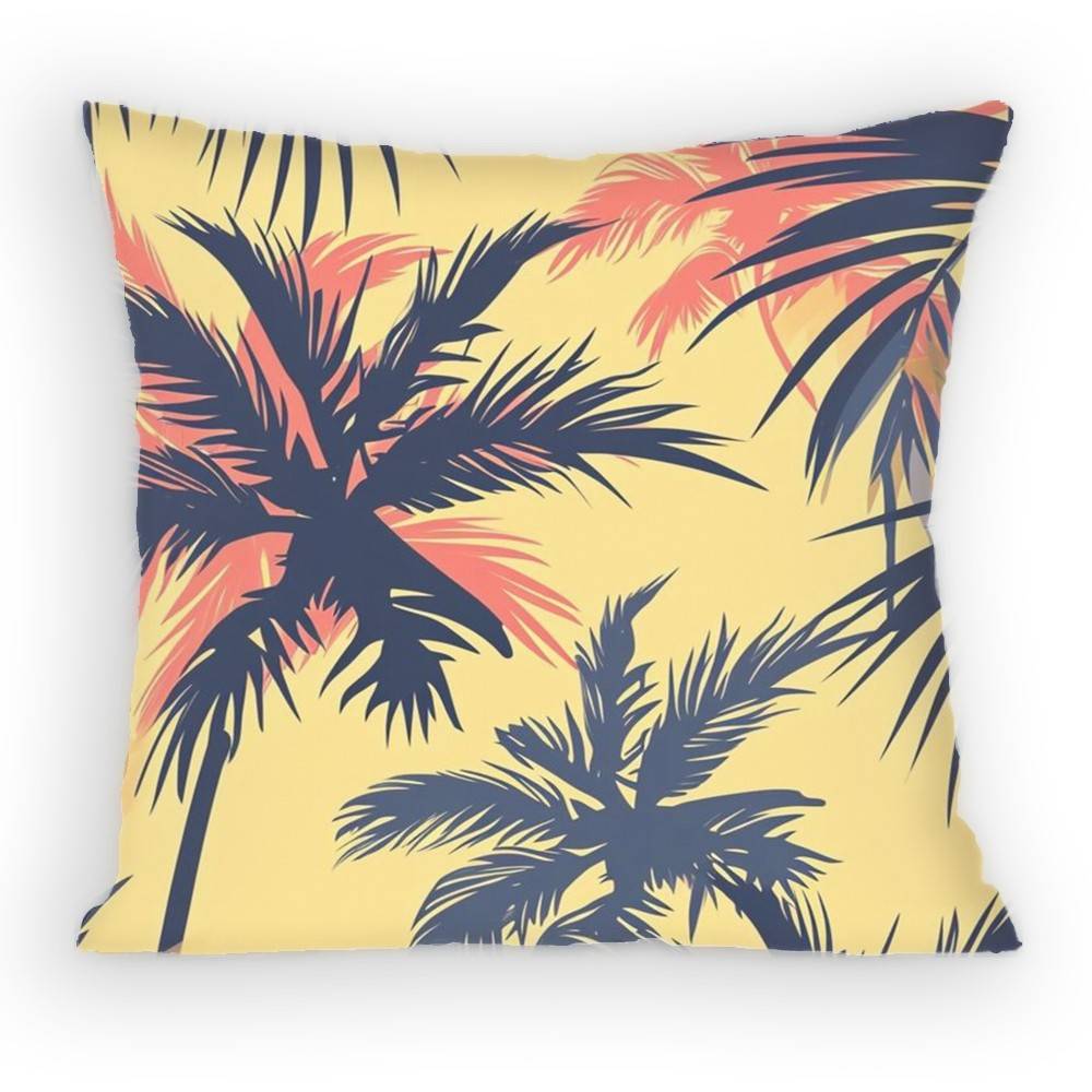 Summer Refreshing Coconut Palm Tree Beach Pillow Case Antidustmite Pillowcase Invisible zipper silky Sofa cover for bedroom