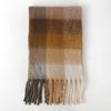 Tonglu Plaid Scarf New Imitation Cashmere Mohair Autumn and Winter Women's Warm Shawl