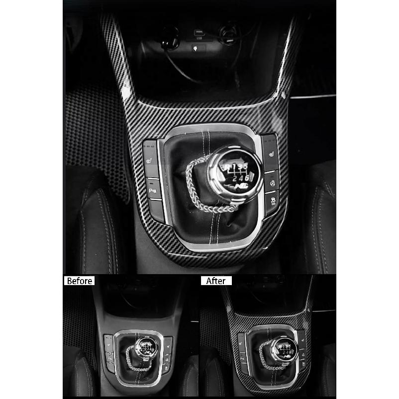 For Hyundai i30 N 2019-2023 Automatic / Manual Gear Shift Cover Interior Refit Accessories Carbon Fiber Style
