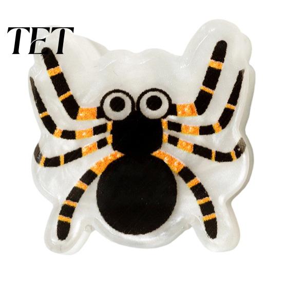 Spooky Hair Clips for Kids Halloween Cartoon Women Girls, Acrylic Glitter Pumpkin/Ghost/Bat/Cat Small Holiday Gifts Girls Accessories, Cute Decorative