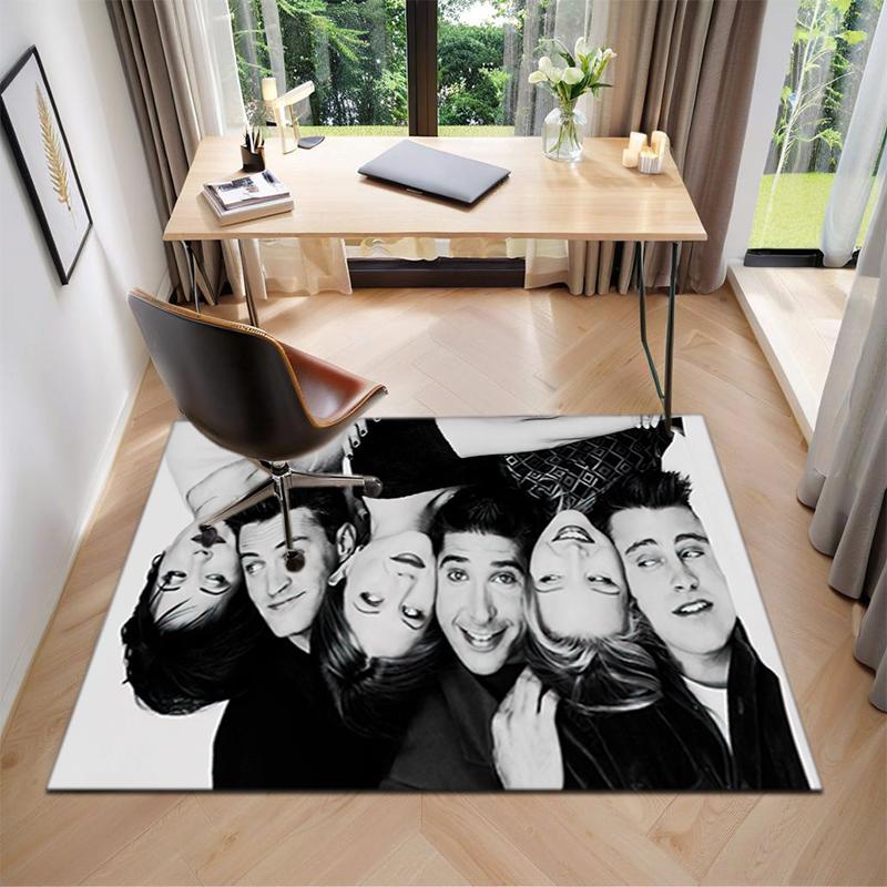 1Pc Friends theme Printed rectangle carpet, home door mat, outdoor travel protection carpet A6