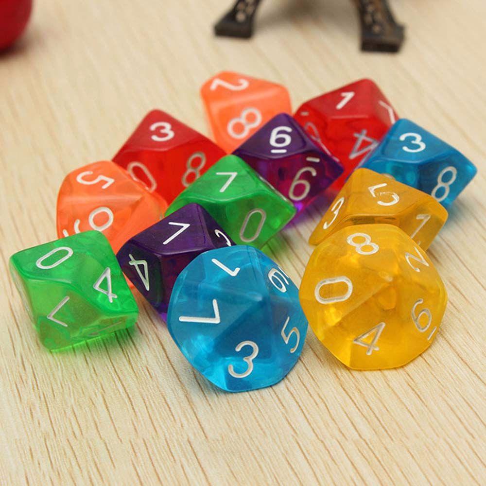 Toy Gift Acrylic Entertainment Board Games Number Playing Games D10 Dices Game Dice Dice Game Toys