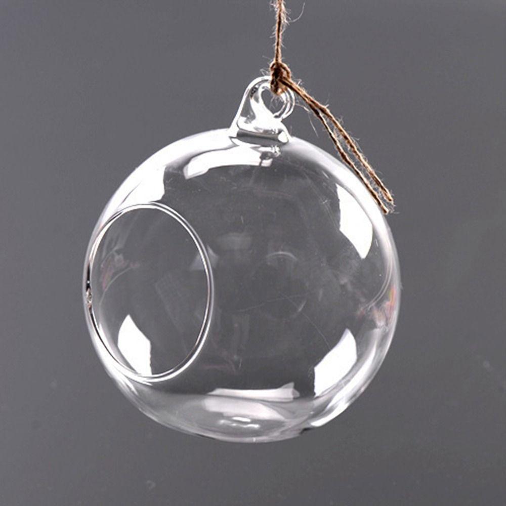 Ball Hanging Tealight Holder Transparent Glass Planter Succulents Plant Ball Container Hydroponics