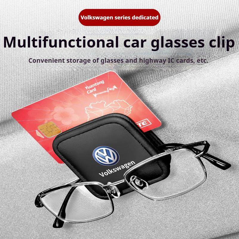 Hub Caps Car Visor Glasses Storage Box Sunglasses Clip Card Holder For VW Volkswagen Polo Golf Jetta Lavida Octavia Tiguan Passa