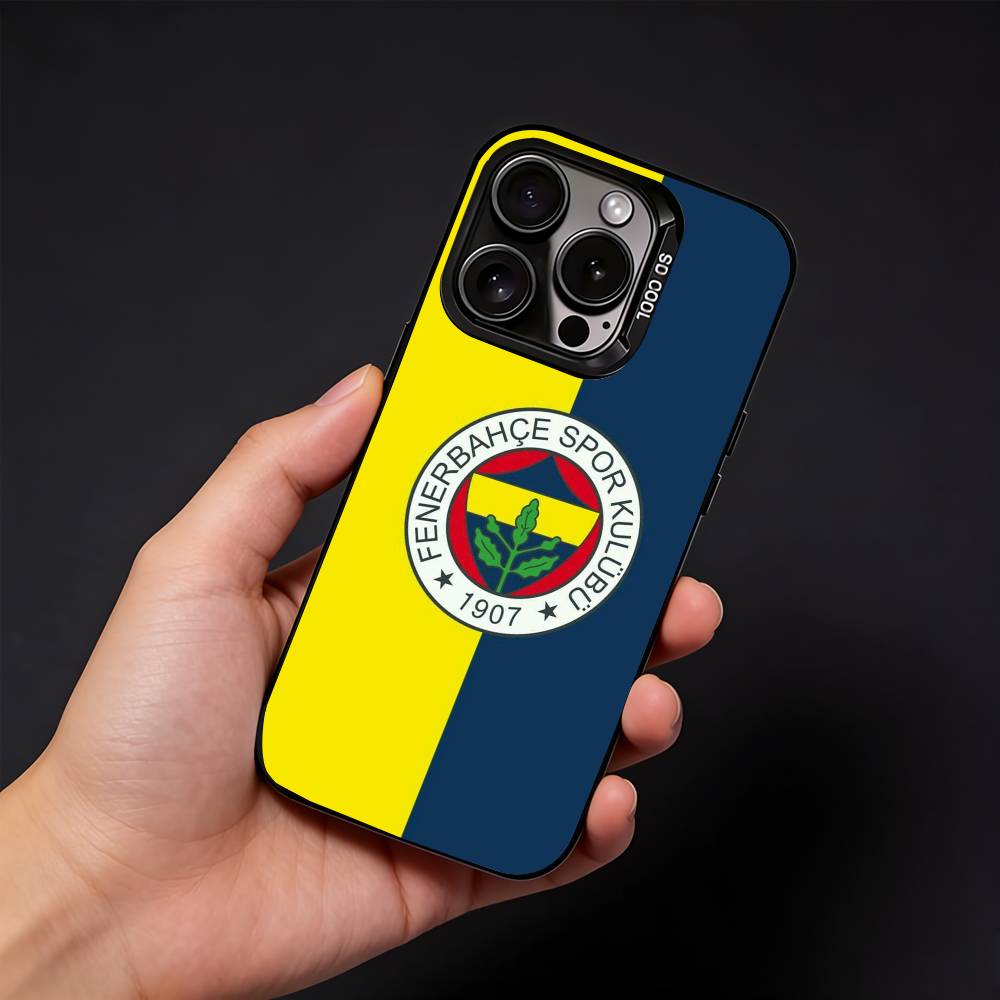 EPC Турция F-F Фенербахче Чехол для телефона для iPhone17, 16,15,14,13,12 Pro Max Черный Конфетный Матовый Ударопрочный Чехол