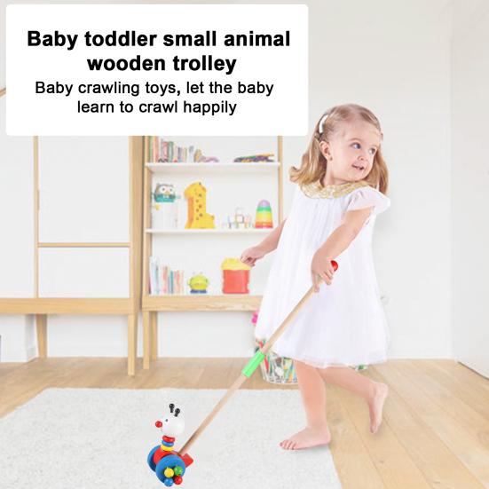 Деревянная игрушка для ползания для малышей Интерактивная игрушка для ходьбы Развивающие игрушки на колесиках для развития детей Игра в догонялки Игрушка для координации движений рук и глаз