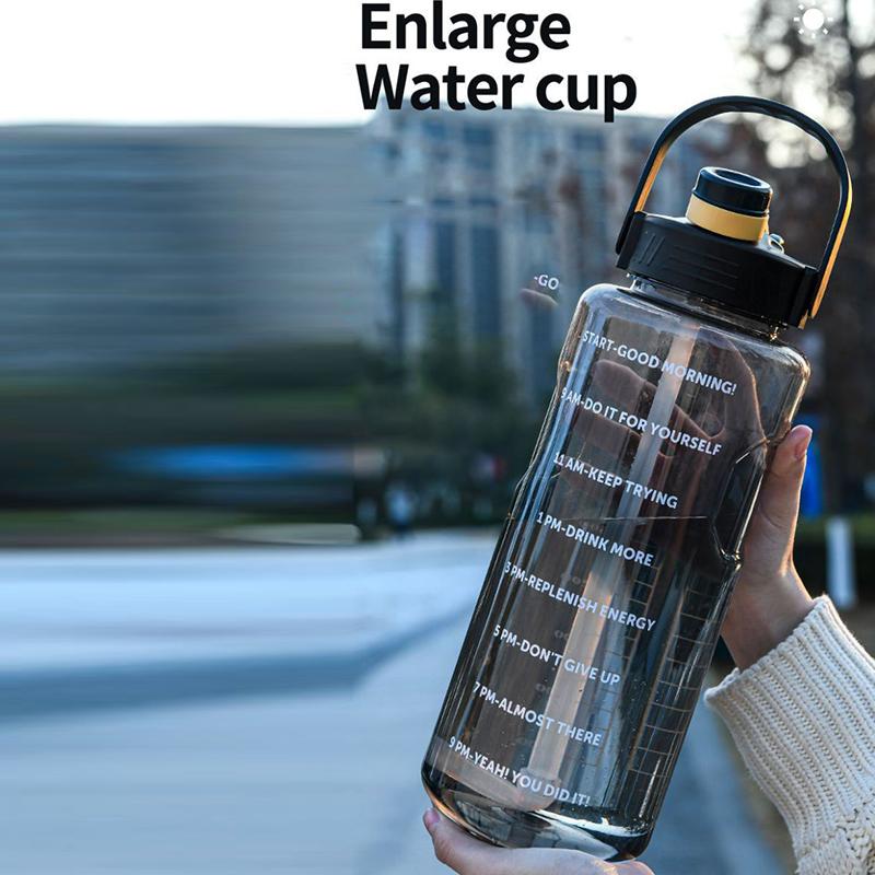 1,5 л/2 л/3 л бутылка большой емкости спортивная вода стакан герметичный с трубочкой пластик и отметка времени для дома на открытом воздухе спорт