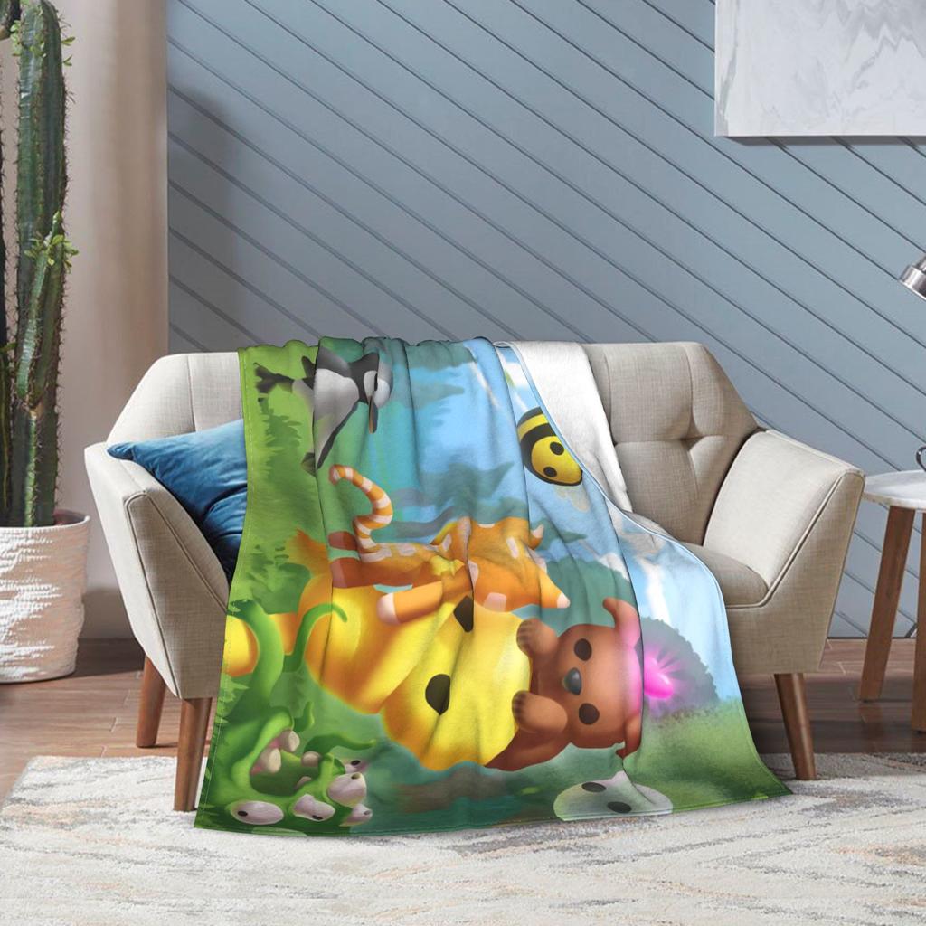 Wobbly Life Sandbox Game Fashion Blanket Cartoon Funny Flannel Novelty Warm Throw Fashion Blankets for Coverlet Decoration Outdoor