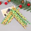 50Pcs Paper Straw Flat Mouth Bright Color Bamboo Pattern No Odor Eco-friendly Drinking Long Tropical Party Beverage Straw for Club