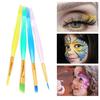 6Pcs Painting Brush Comfortable Grip Transparent Rod Students Portable Watercolor Drawing Brush Set School Supplies