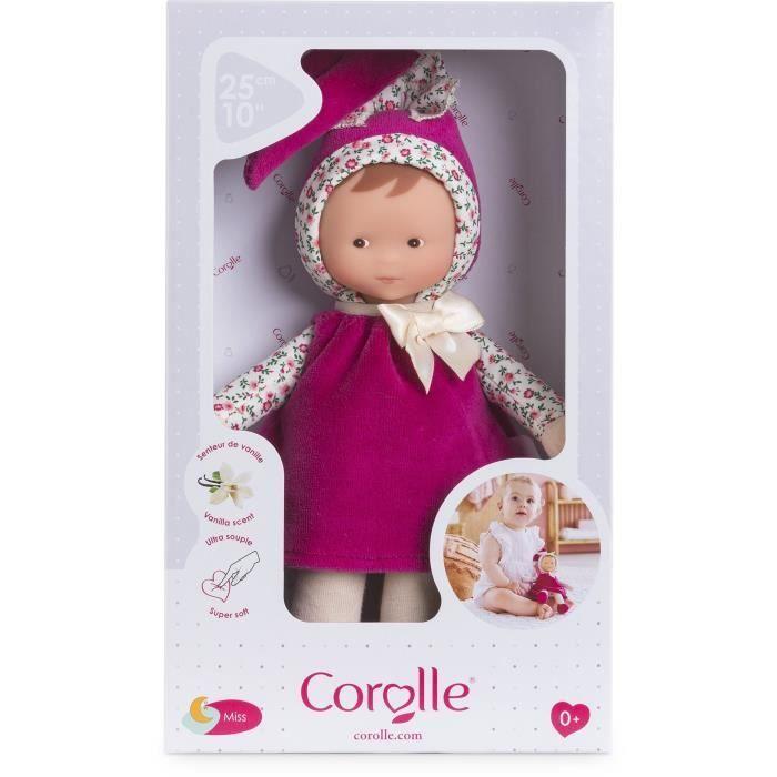 Doudou - COROLLE - Miss Rose Grenadine - 25 cm - senteur vanille - dès la naissance