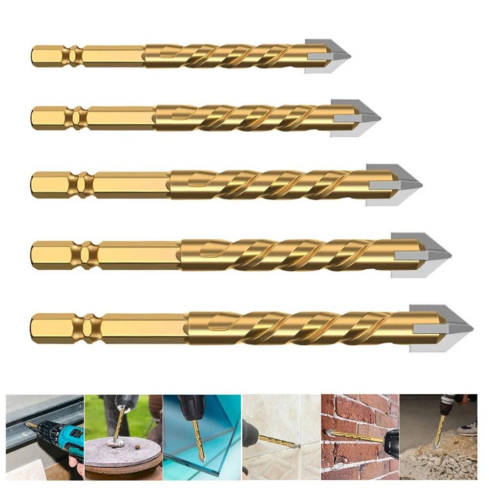2 шт. 5-12 мм сверла для плитки, твердосплавные сверла для стекла, цемента, бетона, сверла для стен, стекла, дерева, металла, плитки