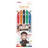 Шариковая гелевая ручка Zebra Sarasa Clip 0,5 мм Spy Family 5 цветов набор JJ15-5C-SF