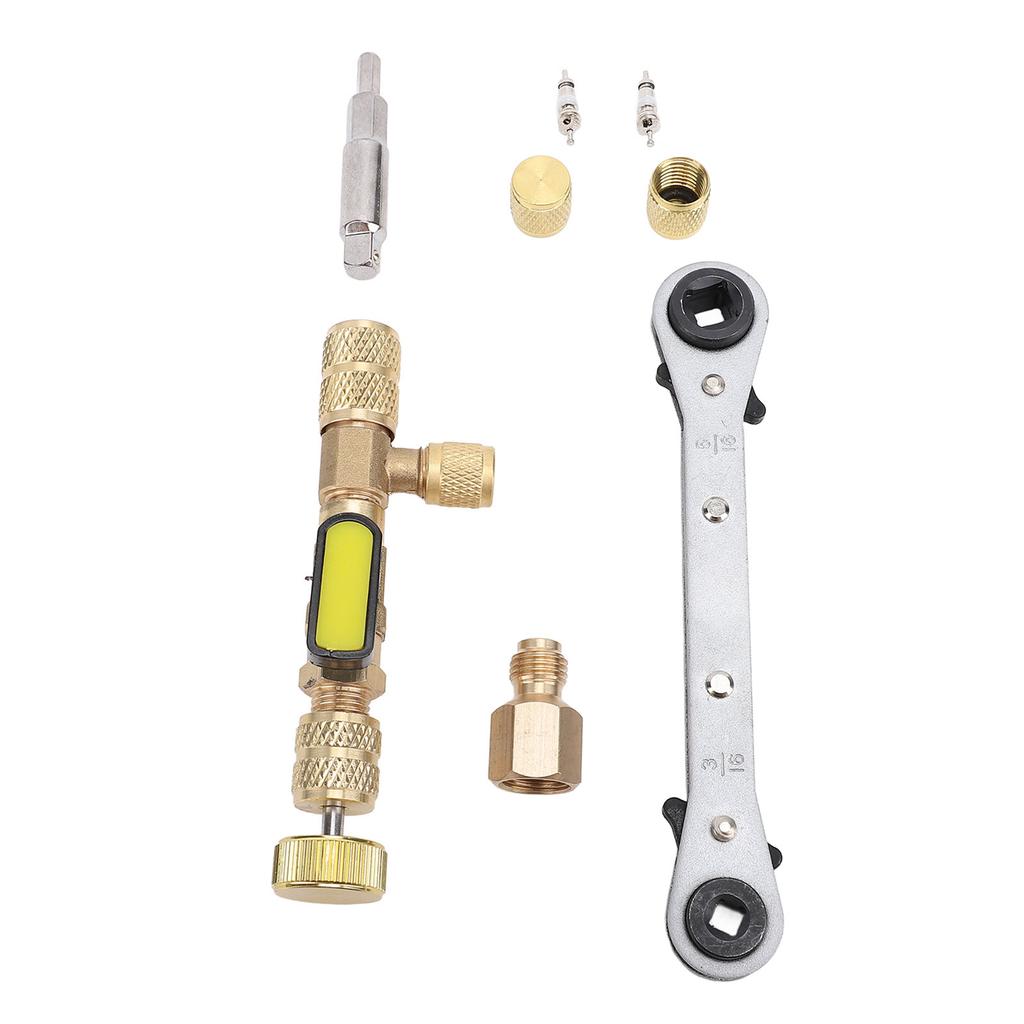 Инструмент для извлечения золотника с портами двойного размера SAE 1/4 дюйма и 5/16 дюйма, инструмент для установки/извлечения золотника для R22 R12 R407