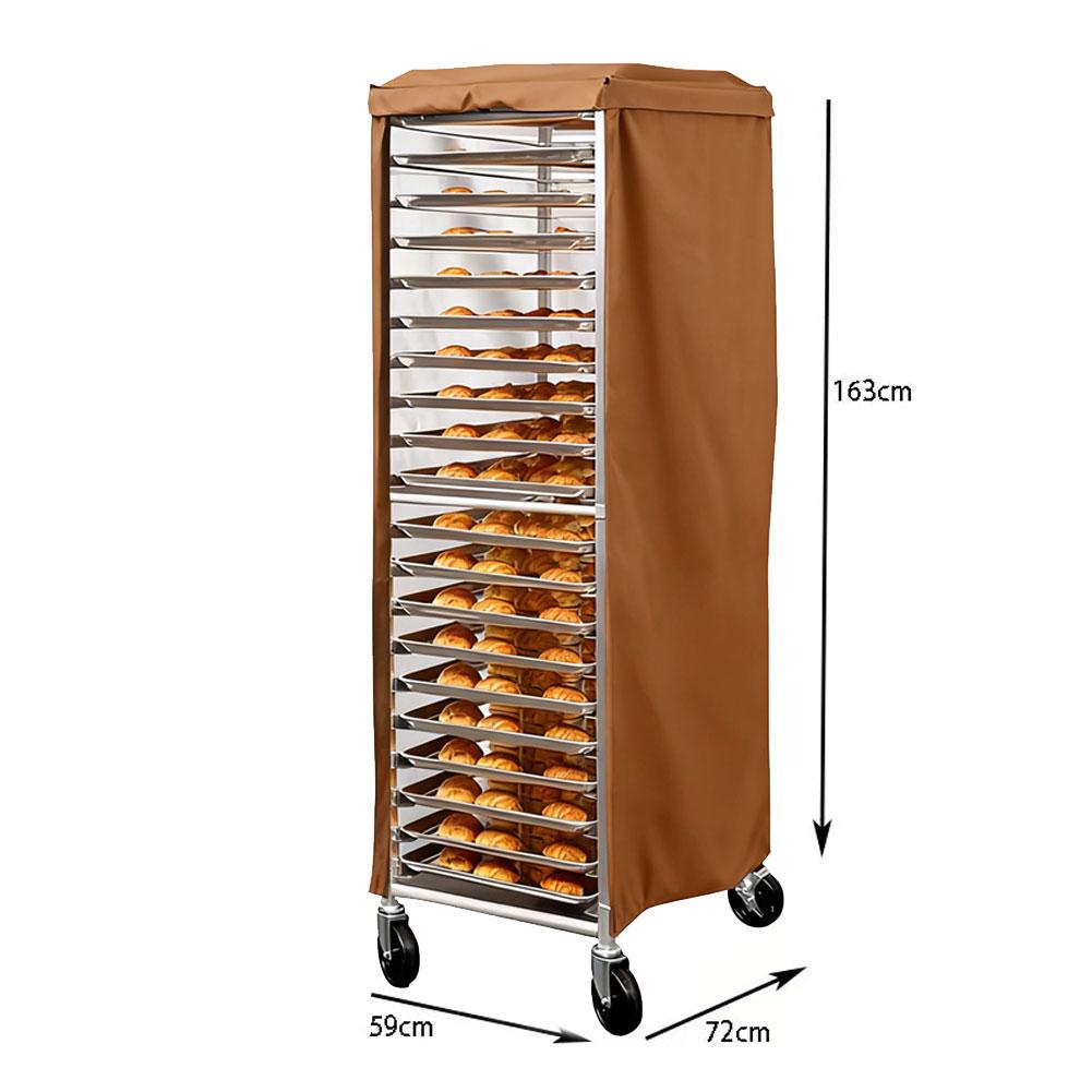 1pc Pan Bracket Cover 59*72*163CM Waterproof Pan Rack Cover Dustproof Bakery Rack Protection Grey/coffee/white Protective Covers