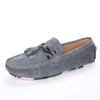 Мода Горячая Распродажа Бренд Мужские Лоферы Натуральная Кожа Замша Мужская Повседневная Обувь Мокасины Слипоны Туфли для Лодки Мода Кисточки Вождение Балетки