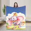 D-Dumbos Plush Blanket Child  Flannel Throw Blanket For Couch Bed Super Soft Design Quality Bedspread Gift