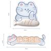 Нескользящий коврик для клавиатуры Cartoon Cat с поддержкой рук, противоскользящий коврик для мыши, коврик для мыши Cat&Fish Home