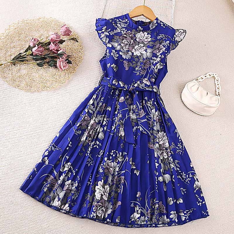 Girls' Dress Summer Korean Children's Dress Retro Princess Dress Kids Clothing