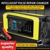 Cycle GEL Lead-Acid Charger Universal Car Battery Charger Fast Power Charging Smart Fast Charge Auto Motorcycle Pulse Repair LCD Display 6V 12V 6A
